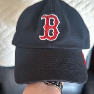 Women’s Red Sequin Bling Boston Red Sox Hat/Cap Logo. Like New